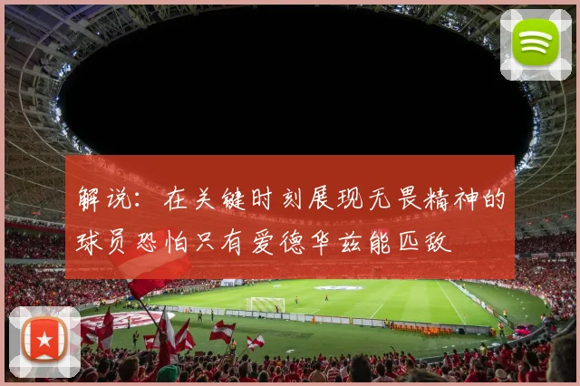 解说：在关键时刻展现无畏精神的球员恐怕只有爱德华兹能匹敌